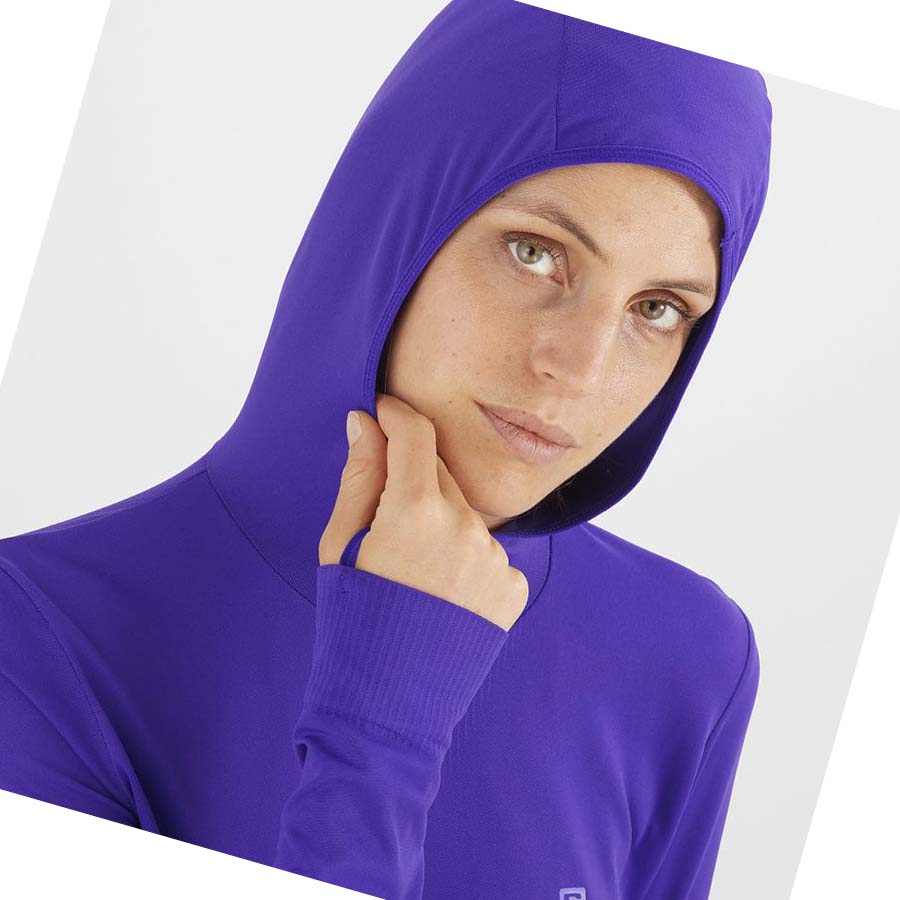 Sudadera Con Capucha Salomon ESSENTIAL SEAMLESS Mujer Morados | MX 2531GSO